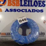 LOTE 040 - 01 ROLO DE CABO FLEXÍVEL 100M 1X10MM NA COR AZUL(NOVO). (NO ESTADO) ATENÇÃO! FAZER A VISITAÇÃO ANTES DE ARREMATAR, NÃO SABEMOS SE FUNCIONA. LEILÃO NÃO TEM GARANTIA E NEM DEVOLUÇÃO, SUJEITO A POSSÍVEIS AVARIAS VISÍVEIS/OCULTAS E/OU AUSÊNCIA DE COMPONENTES.