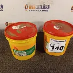 LOTE 148 - 02 BALDES DE SELANTE ACRÍLICO FLEXÍVEL SIKACRYL 203 5KG. (NO ESTADO) ATENÇÃO! FAZER A VISITAÇÃO ANTES DE ARREMATAR, NÃO SABEMOS SE FUNCIONA. LEILÃO NÃO TEM GARANTIA E NEM DEVOLUÇÃO, SUJEITO A POSSÍVEIS AVARIAS VISÍVEIS/OCULTAS E/OU AUSÊNCIA DE COMPONENTES.