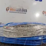 LOTE 060 - 01 ROLO DE CABO FLEXÍVEL 100M 1X4MM NA COR AZUL(NOVO). (NO ESTADO) ATENÇÃO! FAZER A VISITAÇÃO ANTES DE ARREMATAR, NÃO SABEMOS SE FUNCIONA. LEILÃO NÃO TEM GARANTIA E NEM DEVOLUÇÃO, SUJEITO A POSSÍVEIS AVARIAS VISÍVEIS/OCULTAS E/OU AUSÊNCIA DE COMPONENTES.