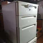 LOTE 202 - 02 GAVETEIROS COM 03 GAVETAS. (NO ESTADO) ATENÇÃO! FAZER A VISITAÇÃO ANTES DE ARREMATAR, NÃO SABEMOS SE FUNCIONA. LEILÃO NÃO TEM GARANTIA E NEM DEVOLUÇÃO, SUJEITO A POSSÍVEIS AVARIAS VISÍVEIS/OCULTAS E/OU AUSÊNCIA DE COMPONENTES.