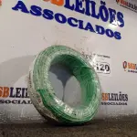 LOTE 120 - 01 ROLO DE CABO FLEXÍVEL 100M 1X4MM NA COR VERDE(NOVO). (NO ESTADO) ATENÇÃO! FAZER A VISITAÇÃO ANTES DE ARREMATAR, NÃO SABEMOS SE FUNCIONA. LEILÃO NÃO TEM GARANTIA E NEM DEVOLUÇÃO, SUJEITO A POSSÍVEIS AVARIAS VISÍVEIS/OCULTAS E/OU AUSÊNCIA DE COMPONENTES.