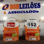LOTE 152 - 02 GALÕES DE ESMALTE IQUINE MADEIRA E METAIS 3,6L NAS CORES AMARELO. (NO ESTADO) ATENÇÃO! FAZER A VISITAÇÃO ANTES DE ARREMATAR, NÃO SABEMOS SE FUNCIONA. LEILÃO NÃO TEM GARANTIA E NEM DEVOLUÇÃO, SUJEITO A POSSÍVEIS AVARIAS VISÍVEIS/OCULTAS E/OU AUSÊNCIA DE COMPONENTES.
