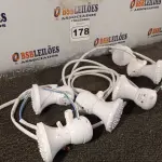 LOTE 178 - 06 CHUVEIROS MARCAS E MODELOS DIVERSOS. (NO ESTADO) ATENÇÃO! FAZER A VISITAÇÃO ANTES DE ARREMATAR, NÃO SABEMOS SE FUNCIONA. LEILÃO NÃO TEM GARANTIA E NEM DEVOLUÇÃO, SUJEITO A POSSÍVEIS AVARIAS VISÍVEIS/OCULTAS E/OU AUSÊNCIA DE COMPONENTES.