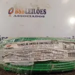 LOTE 210 - 01 ROLO DE CABO FLEXÍVEL 100M 1X4MM NA COR VERDE(NOVO). (NO ESTADO) ATENÇÃO! FAZER A VISITAÇÃO ANTES DE ARREMATAR, NÃO SABEMOS SE FUNCIONA. LEILÃO NÃO TEM GARANTIA E NEM DEVOLUÇÃO, SUJEITO A POSSÍVEIS AVARIAS VISÍVEIS/OCULTAS E/OU AUSÊNCIA DE COMPONENTES.
