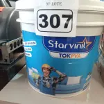 LOTE 307 - 01 BALDE DE MASSA ACRÍLICA STAR VINIL TOK PVA 16L. (NO ESTADO) ATENÇÃO! FAZER A VISITAÇÃO ANTES DE ARREMATAR, NÃO SABEMOS SE FUNCIONA. LEILÃO NÃO TEM GARANTIA E NEM DEVOLUÇÃO, SUJEITO A POSSÍVEIS AVARIAS VISÍVEIS/OCULTAS E/OU AUSÊNCIA DE COMPONENTES.