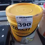 LOTE 390 - 01 BALDE DE VEDACIT, ADITIVO IMPERMEABILIZANTE PARA CONCRETOS E ARGAMASSAS. (NO ESTADO) ATENÇÃO! FAZER A VISITAÇÃO ANTES DE ARREMATAR, NÃO SABEMOS SE FUNCIONA. LEILÃO NÃO TEM GARANTIA E NEM DEVOLUÇÃO, SUJEITO A POSSÍVEIS AVARIAS VISÍVEIS/OCULTAS E/OU AUSÊNCIA DE COMPONENTES.