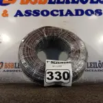 LOTE 330 - 01 ROLO DE CABO FLEXÍVEL 100M 1X10MM NA COR PRETA(NOVO). (NO ESTADO) ATENÇÃO! FAZER A VISITAÇÃO ANTES DE ARREMATAR, NÃO SABEMOS SE FUNCIONA. LEILÃO NÃO TEM GARANTIA E NEM DEVOLUÇÃO, SUJEITO A POSSÍVEIS AVARIAS VISÍVEIS/OCULTAS E/OU AUSÊNCIA DE COMPONENTES.
