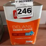 LOTE 246 - 01 LATA DE TINTA IQUINE DELANIL RENDE MUITO 18L FOSCO BASE “C”. (NO ESTADO) ATENÇÃO! FAZER A VISITAÇÃO ANTES DE ARREMATAR, NÃO SABEMOS SE FUNCIONA. LEILÃO NÃO TEM GARANTIA E NEM DEVOLUÇÃO, SUJEITO A POSSÍVEIS AVARIAS VISÍVEIS/OCULTAS E/OU AUSÊNCIA DE COMPONENTES.