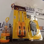 LOTE 035 - 01 KIT DE CHAVE ALLEN, 01 KIT DE CHAVE FENDA/PHILIPS 02 PEÇAS E 01 KIT DE CHAVES DE PRECISÃO. (NO ESTADO) ATENÇÃO! FAZER A VISITAÇÃO ANTES DE ARREMATAR, NÃO SABEMOS SE FUNCIONA. LEILÃO NÃO TEM GARANTIA E NEM DEVOLUÇÃO, SUJEITO A POSSÍVEIS AVARIAS VISÍVEIS/OCULTAS E/OU AUSÊNCIA DE COMPONENTES.