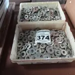 LOTE 374 - 01 LOTE COM VÁRIAS ARRUELAS. (NO ESTADO) ATENÇÃO! FAZER A VISITAÇÃO ANTES DE ARREMATAR, NÃO SABEMOS SE FUNCIONA. LEILÃO NÃO TEM GARANTIA E NEM DEVOLUÇÃO, SUJEITO A POSSÍVEIS AVARIAS VISÍVEIS/OCULTAS E/OU AUSÊNCIA DE COMPONENTES.