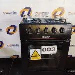 LOTE 003 - 01 - FOGÃO DE PISO 4 BOCAS BRASLAR SIRIUS PRETO (NO ESTADO, NÃO SABEMOS SE FUNCIONA. LEILÃO NÃO TEM GARANTIA E NEM DEVOLUÇÃO, SUJEITO A POSSÍVEIS AVARIAS VISÍVEIS/OCULTAS E/OU AUSÊNCIA DE COMPONENTES)