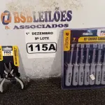 LOTE 115 - 01 KIT DE CHAVES CANHÃO E 01 MINI ALICATE UNIVERSAL 4”. (NO ESTADO) ATENÇÃO! FAZER A VISITAÇÃO ANTES DE ARREMATAR, NÃO SABEMOS SE FUNCIONA. LEILÃO NÃO TEM GARANTIA E NEM DEVOLUÇÃO, SUJEITO A POSSÍVEIS AVARIAS VISÍVEIS/OCULTAS E/OU AUSÊNCIA DE COMPONENTES.