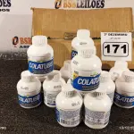 LOTE 171 - 02 CAIXAS COM COLA TUBO ST 175G COM 15 FRASCOS CADA. (NO ESTADO) ATENÇÃO! FAZER A VISITAÇÃO ANTES DE ARREMATAR, NÃO SABEMOS SE FUNCIONA. LEILÃO NÃO TEM GARANTIA E NEM DEVOLUÇÃO, SUJEITO A POSSÍVEIS AVARIAS VISÍVEIS/OCULTAS E/OU AUSÊNCIA DE COMPONENTES.