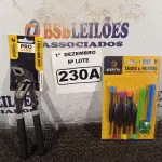 LOTE 230 - 01 ALICATE BOMBA D’AGUA 8” E 01 KIT DE CHAVES DE PRECISÃO. (NO ESTADO) ATENÇÃO! FAZER A VISITAÇÃO ANTES DE ARREMATAR, NÃO SABEMOS SE FUNCIONA. LEILÃO NÃO TEM GARANTIA E NEM DEVOLUÇÃO, SUJEITO A POSSÍVEIS AVARIAS VISÍVEIS/OCULTAS E/OU AUSÊNCIA DE COMPONENTES.