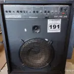 LOTE 191 - 01 CAIXA DE SOM AMPLIFICADA MARCA WATTISOM MODELO POP LINE 200. (NO ESTADO) ATENÇÃO! FAZER A VISITAÇÃO ANTES DE ARREMATAR, NÃO SABEMOS SE FUNCIONA. LEILÃO NÃO TEM GARANTIA E NEM DEVOLUÇÃO, SUJEITO A POSSÍVEIS AVARIAS VISÍVEIS/OCULTAS E/OU AUSÊNCIA DE COMPONENTES.