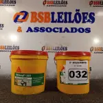 LOTE 032 - 02 BALDES DE SIKACRYL 203, SELANTE ACRÍLICO FLEXÍVEL 5KG. (NO ESTADO) ATENÇÃO! FAZER A VISITAÇÃO ANTES DE ARREMATAR, NÃO SABEMOS SE FUNCIONA. LEILÃO NÃO TEM GARANTIA E NEM DEVOLUÇÃO, SUJEITO A POSSÍVEIS AVARIAS VISÍVEIS/OCULTAS E/OU AUSÊNCIA DE COMPONENTES.