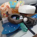LOTE 056 - 01 LOTE COM MATERIAIS DIVERSOS. (NO ESTADO) ATENÇÃO! FAZER A VISITAÇÃO ANTES DE ARREMATAR, NÃO SABEMOS SE FUNCIONA. LEILÃO NÃO TEM GARANTIA E NEM DEVOLUÇÃO, SUJEITO A POSSÍVEIS AVARIAS VISÍVEIS/OCULTAS E/OU AUSÊNCIA DE COMPONENTES.