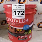 LOTE 172 - 01 BALDE DE DRYKOVEDA, ADITIVO IMPERMEABILIZANTE PARA ARGAMASSA E CONCRETO 18L. (NO ESTADO) ATENÇÃO! FAZER A VISITAÇÃO ANTES DE ARREMATAR, NÃO SABEMOS SE FUNCIONA. LEILÃO NÃO TEM GARANTIA E NEM DEVOLUÇÃO, SUJEITO A POSSÍVEIS AVARIAS VISÍVEIS/OCULTAS E/OU AUSÊNCIA DE COMPONENTES.