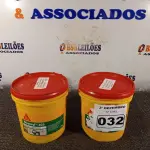 LOTE 032 - 02 BALDES DE SIKACRYL 203, SELANTE ACRÍLICO FLEXÍVEL 5KG. (NO ESTADO) ATENÇÃO! FAZER A VISITAÇÃO ANTES DE ARREMATAR, NÃO SABEMOS SE FUNCIONA. LEILÃO NÃO TEM GARANTIA E NEM DEVOLUÇÃO, SUJEITO A POSSÍVEIS AVARIAS VISÍVEIS/OCULTAS E/OU AUSÊNCIA DE COMPONENTES.