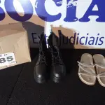 LOTE 085 - 02 – PARES DE CALÇADOS FEMININOS Nº 38 (NO ESTADO, NÃO SABEMOS SE FUNCIONA. LEILÃO NÃO TEM GARANTIA E NEM DEVOLUÇÃO, SUJEITO A POSSÍVEIS AVARIAS VISÍVEIS/OCULTAS E/OU AUSÊNCIA DE COMPONENTES)