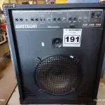 LOTE 191 - 01 CAIXA DE SOM AMPLIFICADA MARCA WATTISOM MODELO POP LINE 200. (NO ESTADO) ATENÇÃO! FAZER A VISITAÇÃO ANTES DE ARREMATAR, NÃO SABEMOS SE FUNCIONA. LEILÃO NÃO TEM GARANTIA E NEM DEVOLUÇÃO, SUJEITO A POSSÍVEIS AVARIAS VISÍVEIS/OCULTAS E/OU AUSÊNCIA DE COMPONENTES.