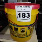 LOTE 183 - 01 BALDE DE SIKANOL ALVENARIA, ADITIVO PLASTIFICANTE PARA ARGAMASSA DE ASSENTAMENTO E REBOCO 18L. (NO ESTADO) ATENÇÃO! FAZER A VISITAÇÃO ANTES DE ARREMATAR, NÃO SABEMOS SE FUNCIONA. LEILÃO NÃO TEM GARANTIA E NEM DEVOLUÇÃO, SUJEITO A POSSÍVEIS AVARIAS VISÍVEIS/OCULTAS E/OU AUSÊNCIA DE COMPONENTES.