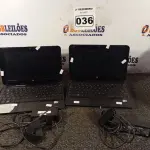 LOTE 036 - 02 NETBOOK’S MARCAS HP COM FONTE. (NO ESTADO) ATENÇÃO! FAZER A VISITAÇÃO ANTES DE ARREMATAR, NÃO SABEMOS SE FUNCIONA. LEILÃO NÃO TEM GARANTIA E NEM DEVOLUÇÃO, SUJEITO A POSSÍVEIS AVARIAS VISÍVEIS/OCULTAS E/OU AUSÊNCIA DE COMPONENTES.