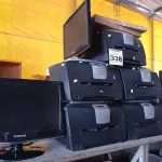 LOTE 338 - 05 IMPRESSORAS LEXMARK E342N, 02 TECLADOS PARA PC E 03 MONITORES MARCAS E MODELOS DIVERSOS. (NO ESTADO) ATENÇÃO! FAZER A VISITAÇÃO ANTES DE ARREMATAR, NÃO SABEMOS SE FUNCIONA. LEILÃO NÃO TEM GARANTIA E NEM DEVOLUÇÃO, SUJEITO A POSSÍVEIS AVARIAS VISÍVEIS/OCULTAS E/OU AUSÊNCIA DE COMPONENTES.