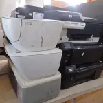LOTE 385 - 10 IMPRESSORAS MARCAS E MODELOS DIVERSOS PARA RETIRADA DE PEÇAS. (NO ESTADO) ATENÇÃO! FAZER A VISITAÇÃO ANTES DE ARREMATAR, NÃO SABEMOS SE FUNCIONA. LEILÃO NÃO TEM GARANTIA E NEM DEVOLUÇÃO, SUJEITO A POSSÍVEIS AVARIAS VISÍVEIS/OCULTAS E/OU AUSÊNCIA DE COMPONENTES.