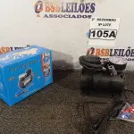 LOTE 105 - 01 COMPRESSOR DE AR PORTÁTIL 12V. (NO ESTADO) ATENÇÃO! FAZER A VISITAÇÃO ANTES DE ARREMATAR, NÃO SABEMOS SE FUNCIONA. LEILÃO NÃO TEM GARANTIA E NEM DEVOLUÇÃO, SUJEITO A POSSÍVEIS AVARIAS VISÍVEIS/OCULTAS E/OU AUSÊNCIA DE COMPONENTES.