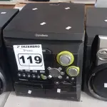 LOTE 119 - 01 APARELHO DE SOM 3X1 MARCA GRADIENTE. (NO ESTADO) ATENÇÃO! FAZER A VISITAÇÃO ANTES DE ARREMATAR, NÃO SABEMOS SE FUNCIONA. LEILÃO NÃO TEM GARANTIA E NEM DEVOLUÇÃO, SUJEITO A POSSÍVEIS AVARIAS VISÍVEIS/OCULTAS E/OU AUSÊNCIA DE COMPONENTES.