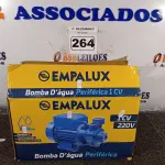 LOTE 264 - 01 BOMBA D’AGUA PERIFÉRICA 220V 1VC.  (NO ESTADO) ATENÇÃO! FAZER A VISITAÇÃO ANTES DE ARREMATAR, NÃO SABEMOS SE FUNCIONA. LEILÃO NÃO TEM GARANTIA E NEM DEVOLUÇÃO, SUJEITO A POSSÍVEIS AVARIAS VISÍVEIS/OCULTAS E/OU AUSÊNCIA DE COMPONENTES.