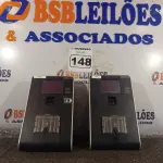 LOTE 148 - 02 RELÓGIOS DE PONTO. (NO ESTADO) ATENÇÃO! FAZER A VISITAÇÃO ANTES DE ARREMATAR, NÃO SABEMOS SE FUNCIONA. LEILÃO NÃO TEM GARANTIA E NEM DEVOLUÇÃO, SUJEITO A POSSÍVEIS AVARIAS VISÍVEIS/OCULTAS E/OU AUSÊNCIA DE COMPONENTES.