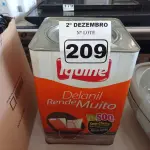LOTE 209 - 01 LATA DE TINTA IQUINE DELANIL RENDE MUITO 18L FOSCO-AVELUDADO BASE “C”. (NO ESTADO) ATENÇÃO! FAZER A VISITAÇÃO ANTES DE ARREMATAR, NÃO SABEMOS SE FUNCIONA. LEILÃO NÃO TEM GARANTIA E NEM DEVOLUÇÃO, SUJEITO A POSSÍVEIS AVARIAS VISÍVEIS/OCULTAS E/OU AUSÊNCIA DE COMPONENTES.