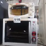 LOTE 116 - 02 FORNOS ELÉTRICOS MARCAS E MODELOS DIVERSOS. (NO ESTADO) ATENÇÃO! FAZER A VISITAÇÃO ANTES DE ARREMATAR, NÃO SABEMOS SE FUNCIONA. LEILÃO NÃO TEM GARANTIA E NEM DEVOLUÇÃO, SUJEITO A POSSÍVEIS AVARIAS VISÍVEIS/OCULTAS E/OU AUSÊNCIA DE COMPONENTES.