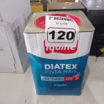 LOTE 120 - 01 LATA DE TINTA IQUINE DIATEX PINTA MAIS 18L FOSCO-AVELUDADO MARACUJÁ. (NO ESTADO) ATENÇÃO! FAZER A VISITAÇÃO ANTES DE ARREMATAR, NÃO SABEMOS SE FUNCIONA. LEILÃO NÃO TEM GARANTIA E NEM DEVOLUÇÃO, SUJEITO A POSSÍVEIS AVARIAS VISÍVEIS/OCULTAS E/OU AUSÊNCIA DE COMPONENTES.
