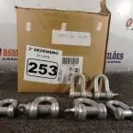 LOTE 253 - 01 LOTE COM VÁRIAS MANILHAS RETA PARA CABO DE AÇO. (NO ESTADO) ATENÇÃO! FAZER A VISITAÇÃO ANTES DE ARREMATAR, NÃO SABEMOS SE FUNCIONA. LEILÃO NÃO TEM GARANTIA E NEM DEVOLUÇÃO, SUJEITO A POSSÍVEIS AVARIAS VISÍVEIS/OCULTAS E/OU AUSÊNCIA DE COMPONENTES.
