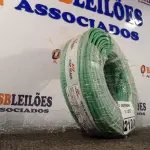 LOTE 210 - 01 ROLO DE CABO FLEXÍVEL 100M 1X10MM NA COR VERDE (NOVO). (NO ESTADO) ATENÇÃO! FAZER A VISITAÇÃO ANTES DE ARREMATAR, NÃO SABEMOS SE FUNCIONA. LEILÃO NÃO TEM GARANTIA E NEM DEVOLUÇÃO, SUJEITO A POSSÍVEIS AVARIAS VISÍVEIS/OCULTAS E/OU AUSÊNCIA DE COMPONENTES.