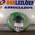 LOTE 210 - 01 ROLO DE CABO FLEXÍVEL 100M 1X10MM NA COR VERDE (NOVO). (NO ESTADO) ATENÇÃO! FAZER A VISITAÇÃO ANTES DE ARREMATAR, NÃO SABEMOS SE FUNCIONA. LEILÃO NÃO TEM GARANTIA E NEM DEVOLUÇÃO, SUJEITO A POSSÍVEIS AVARIAS VISÍVEIS/OCULTAS E/OU AUSÊNCIA DE COMPONENTES.