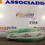 LOTE 230 - 01 ROLO DE CABO FLEXÍVEL 100M 1X4MM NA COR VERDE (NOVO). (NO ESTADO) ATENÇÃO! FAZER A VISITAÇÃO ANTES DE ARREMATAR, NÃO SABEMOS SE FUNCIONA. LEILÃO NÃO TEM GARANTIA E NEM DEVOLUÇÃO, SUJEITO A POSSÍVEIS AVARIAS VISÍVEIS/OCULTAS E/OU AUSÊNCIA DE COMPONENTES.