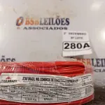 LOTE 280 - 01 ROLO DE CABO FLEXÍVEL 100M 1X2,5MM NA COR VERMELHA (NOVO). (NO ESTADO) ATENÇÃO! FAZER A VISITAÇÃO ANTES DE ARREMATAR, NÃO SABEMOS SE FUNCIONA. LEILÃO NÃO TEM GARANTIA E NEM DEVOLUÇÃO, SUJEITO A POSSÍVEIS AVARIAS VISÍVEIS/OCULTAS E/OU AUSÊNCIA DE COMPONENTES.