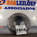 LOTE 180 - 01 ROLO DE CABO FLEXÍVEL 100M 1X10MM NA COR PRETA (NOVO). (NO ESTADO) ATENÇÃO! FAZER A VISITAÇÃO ANTES DE ARREMATAR, NÃO SABEMOS SE FUNCIONA. LEILÃO NÃO TEM GARANTIA E NEM DEVOLUÇÃO, SUJEITO A POSSÍVEIS AVARIAS VISÍVEIS/OCULTAS E/OU AUSÊNCIA DE COMPONENTES.