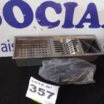 LOTE 357 - 01 - CALHA CANAL ORGANIZADOR ESCORREDOR ÚMIDA INOX STILLUS HOME (NO ESTADO, NÃO SABEMOS SE FUNCIONA. LEILÃO NÃO TEM GARANTIA E NEM DEVOLUÇÃO, SUJEITO A POSSÍVEIS AVARIAS VISÍVEIS/OCULTAS E/OU AUSÊNCIA DE COMPONENTES)