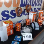 LOTE 199 - 15- PEÇAS DE LUMINÁRIA (APROXIMADAMENTE) (NO ESTADO, NÃO SABEMOS SE FUNCIONA. LEILÃO NÃO TEM GARANTIA E NEM DEVOLUÇÃO, SUJEITO A POSSÍVEIS AVARIAS VISÍVEIS/OCULTAS E/OU AUSÊNCIA DE COMPONENTES)