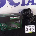 LOTE 345 - 01 - VÍDEO GAME STICK LITE COM 10.000 MIL JOGOS + 2 CONTROLES SEM FIO (NO ESTADO, NÃO SABEMOS SE FUNCIONA. LEILÃO NÃO TEM GARANTIA E NEM DEVOLUÇÃO, SUJEITO A POSSÍVEIS AVARIAS VISÍVEIS/OCULTAS E/OU AUSÊNCIA DE COMPONENTES)