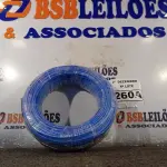 LOTE 260 - 01 ROLO DE CABO FLEXÍVEL 100M 1X4MM NA COR AZUL (NOVO). (NO ESTADO) ATENÇÃO! FAZER A VISITAÇÃO ANTES DE ARREMATAR, NÃO SABEMOS SE FUNCIONA. LEILÃO NÃO TEM GARANTIA E NEM DEVOLUÇÃO, SUJEITO A POSSÍVEIS AVARIAS VISÍVEIS/OCULTAS E/OU AUSÊNCIA DE COMPONENTES.