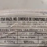 LOTE 273 - 01 ROLO DE CABO FLEXÍVEL 100M 1X2,5MM COR BRANCO STAR BRAZIL COM SELO INMETRO. (NOVO). (NO ESTADO, NÃO SABEMOS SE FUNCIONA. LEILÃO NÃO TEM GARANTIA E NEM DEVOLUÇÃO)