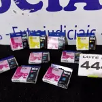 LOTE 444 - 09 – CARTUCHO DE TINTA EPSON (NO ESTADO, NÃO SABEMOS SE FUNCIONA. LEILÃO NÃO TEM GARANTIA E NEM DEVOLUÇÃO, SUJEITO A POSSÍVEIS AVARIAS VISÍVEIS/OCULTAS E/OU AUSÊNCIA DE COMPONENTES)