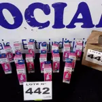 LOTE 442 - 17 - GARRAFAS DE TINTA EPSON (NO ESTADO, NÃO SABEMOS SE FUNCIONA. LEILÃO NÃO TEM GARANTIA E NEM DEVOLUÇÃO, SUJEITO A POSSÍVEIS AVARIAS VISÍVEIS/OCULTAS E/OU AUSÊNCIA DE COMPONENTES)