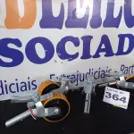 LOTE 364 - 01 - KIT COM 4 RODÍZIOS GIRATÓRIO COM FREIO PARA ANDAIME (NO ESTADO, NÃO SABEMOS SE FUNCIONA. LEILÃO NÃO TEM GARANTIA E NEM DEVOLUÇÃO, SUJEITO A POSSÍVEIS AVARIAS VISÍVEIS/OCULTAS E/OU AUSÊNCIA DE COMPONENTES)